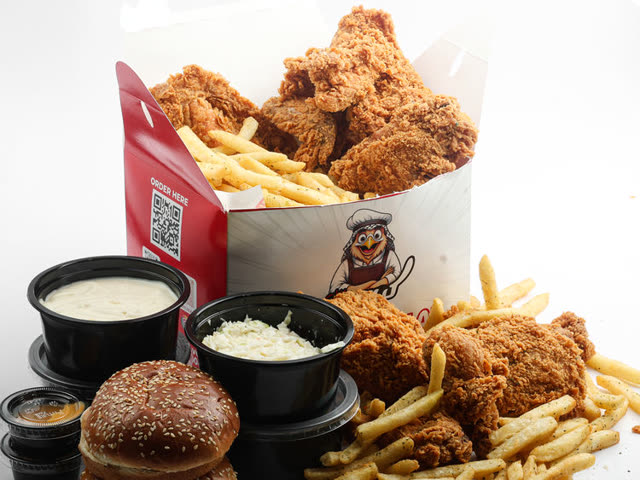 Krispys Bone-In 16 Pc, Lg Fries Lg Coleslaw 5 Breads, Drink Included