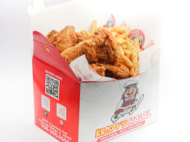 Krispys Wings - 10 Pc w/Fries & Drink